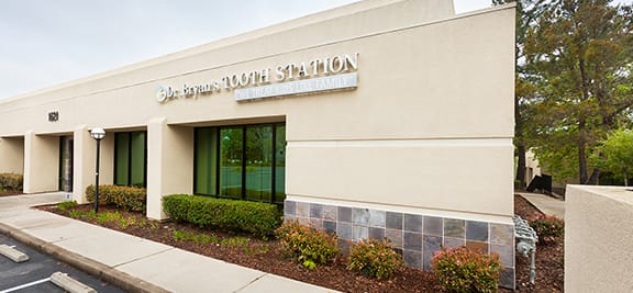 Exterior shot of the tooth station office